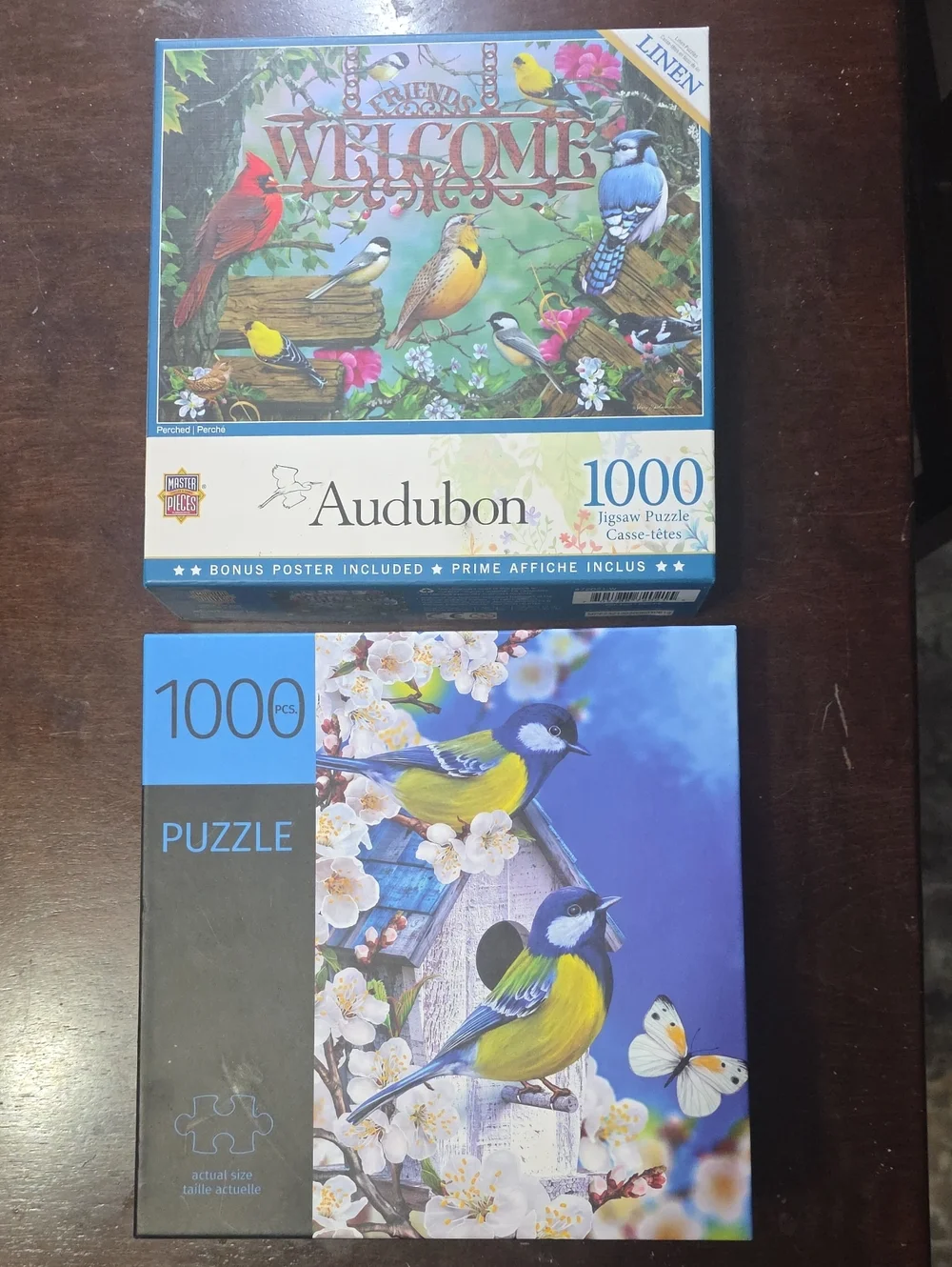 2 Bird Puzzles - Audubon & Giftcraft 1000 Pcs